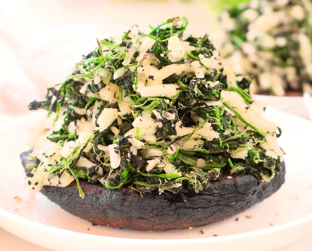 Spinach Stuffed Portobello Mushrooms