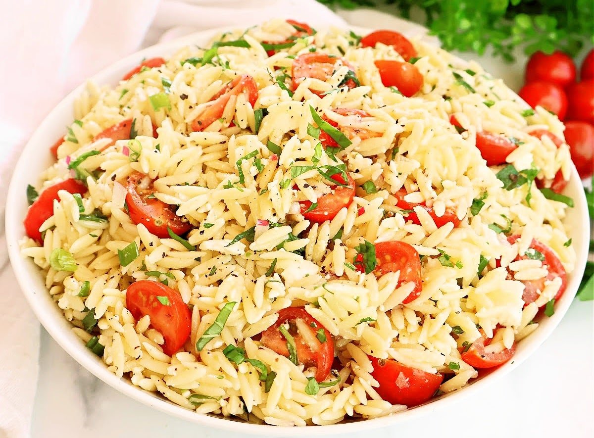 Tomato Orzo Salad ~ Easy Recipe ~ This Wife Cooks™