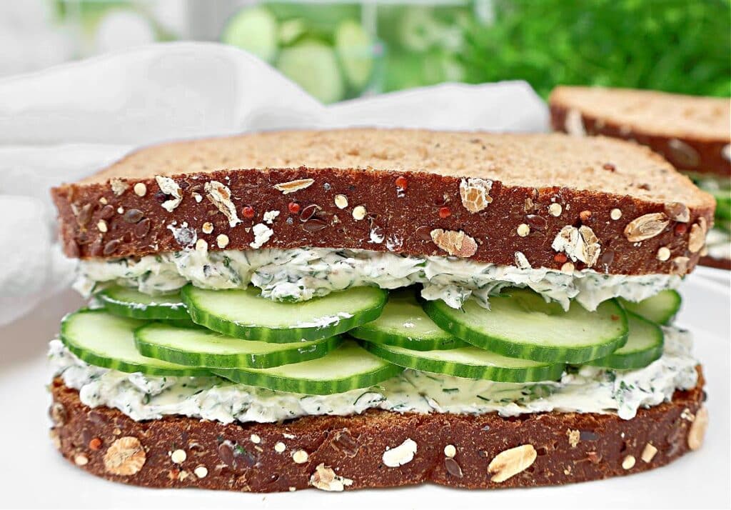 Garden Herb Cucumber Sandwiches ~  Classic cucumber sandwiches with fresh herbs and simple seasonings.