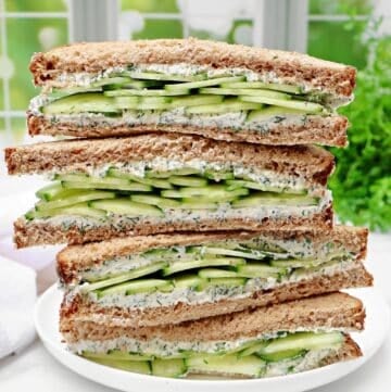 Garden Herb Cucumber Sandwiches ~ Classic cucumber sandwiches with fresh herbs and simple seasonings.