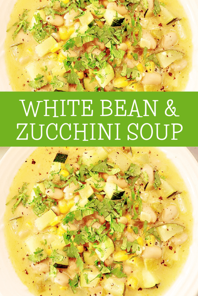 White Bean and Zucchini Soup ~ Hearty soup featuring creamy white beans, tender zucchini, and Southwestern flavors, perfect for chilly evenings!