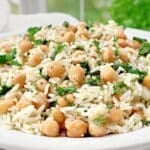 Kale and Chickpea Rice Pilaf ~ Earthy kale, hearty chickpeas, and fragrant Jasmine rice in an easy, well-balanced dish that's as nutritious as it is flavorful.