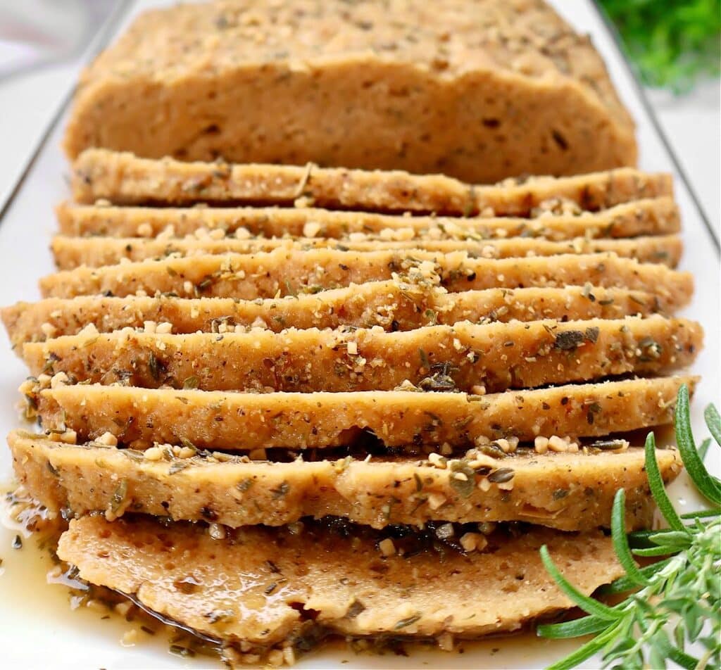 Vegan Turkey Roast ~ Enjoy traditional holiday flavors with this perfectly seasoned and savory plant-based seitan roast.