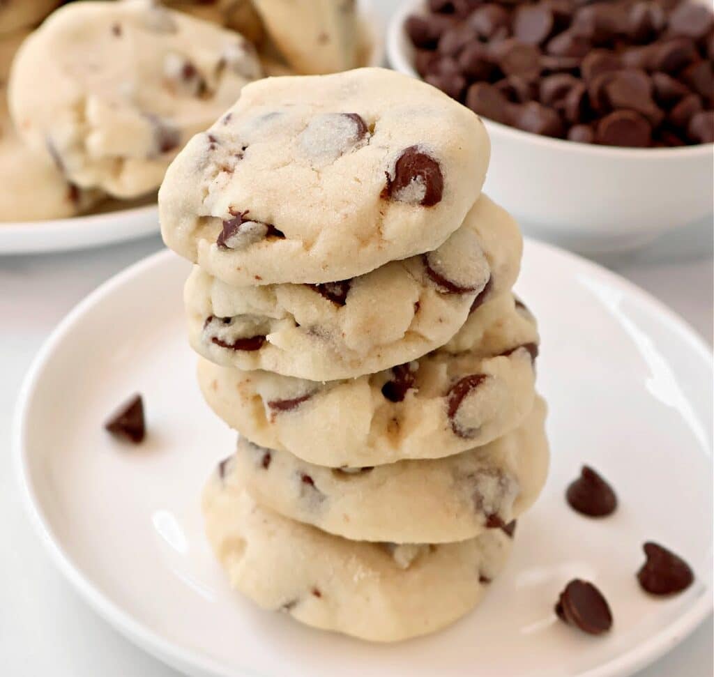 Chocolate Chip Shortbread Cookies ~ Buttery shortbread cookies studded with chocolate chips for a simple yet indulgent treat.