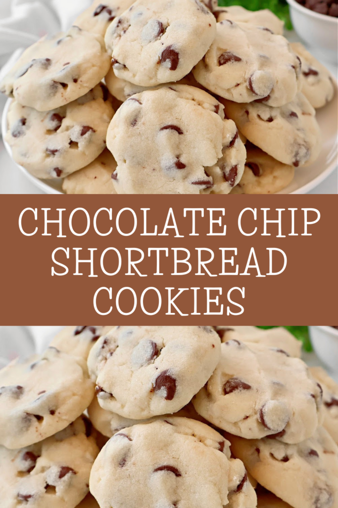 Chocolate Chip Shortbread Cookies ~ Buttery shortbread cookies studded with chocolate chips for a simple yet indulgent treat.