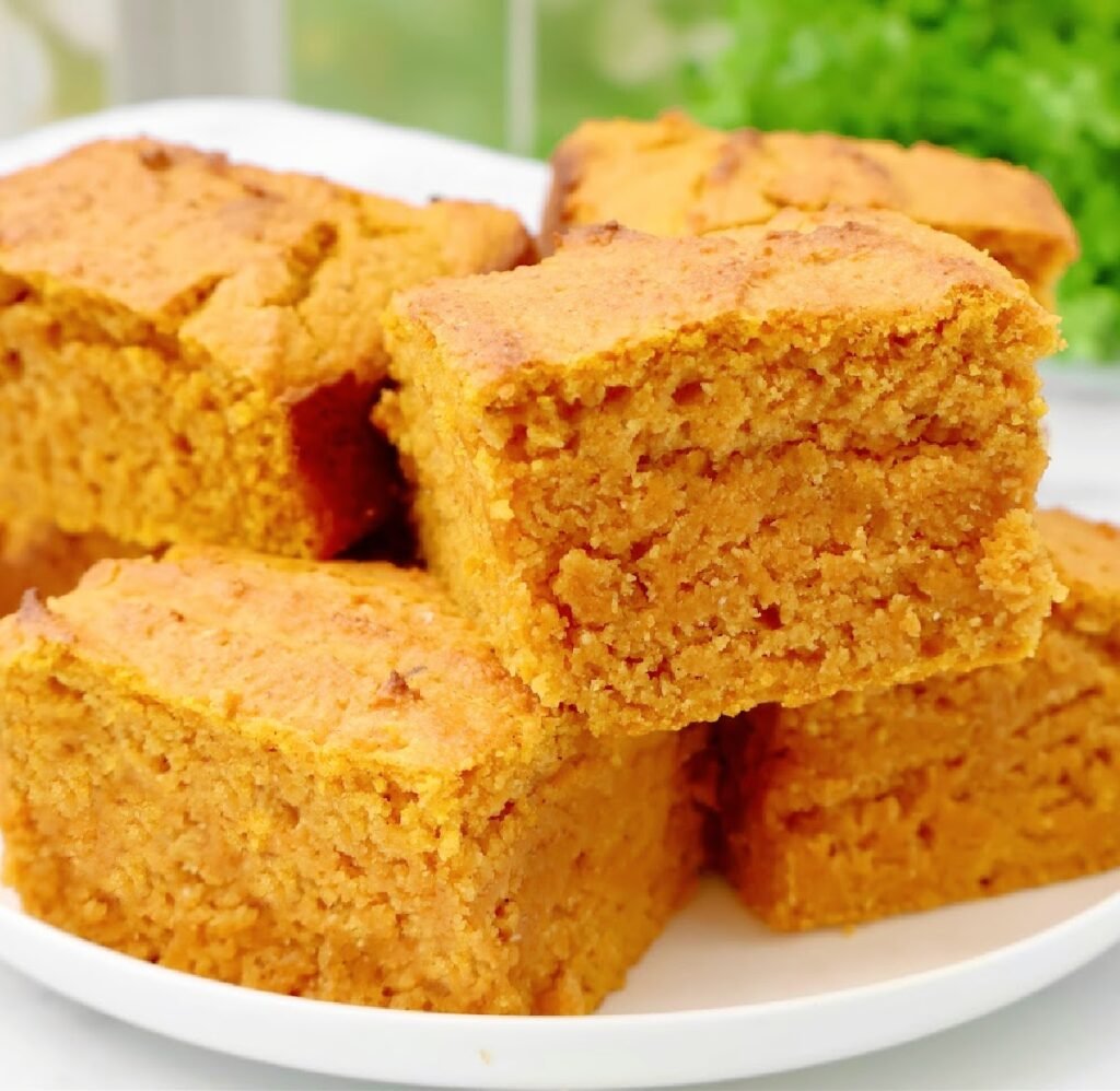 Pumpkin Spice Cornbread ~ Pumpkin cornbread infused with the autumn spices of cinnamon, nutmeg, and cloves.