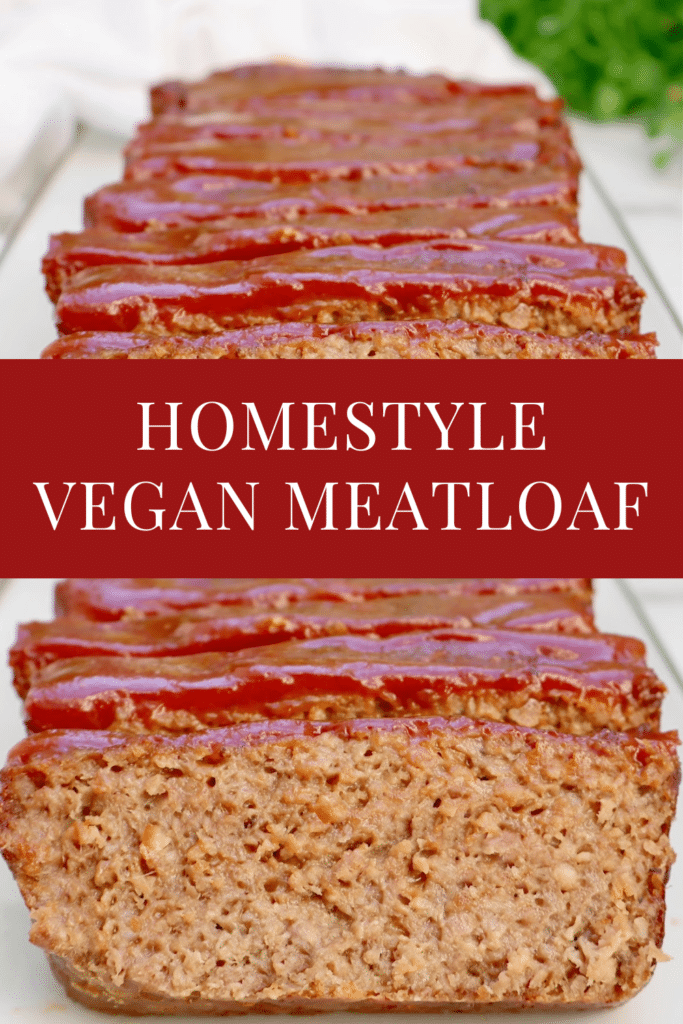 Homestyle Vegan Meatloaf ~ Old school comfort food dinner made with plant-based ingredients. Vegan or vegetarian meatloaf.