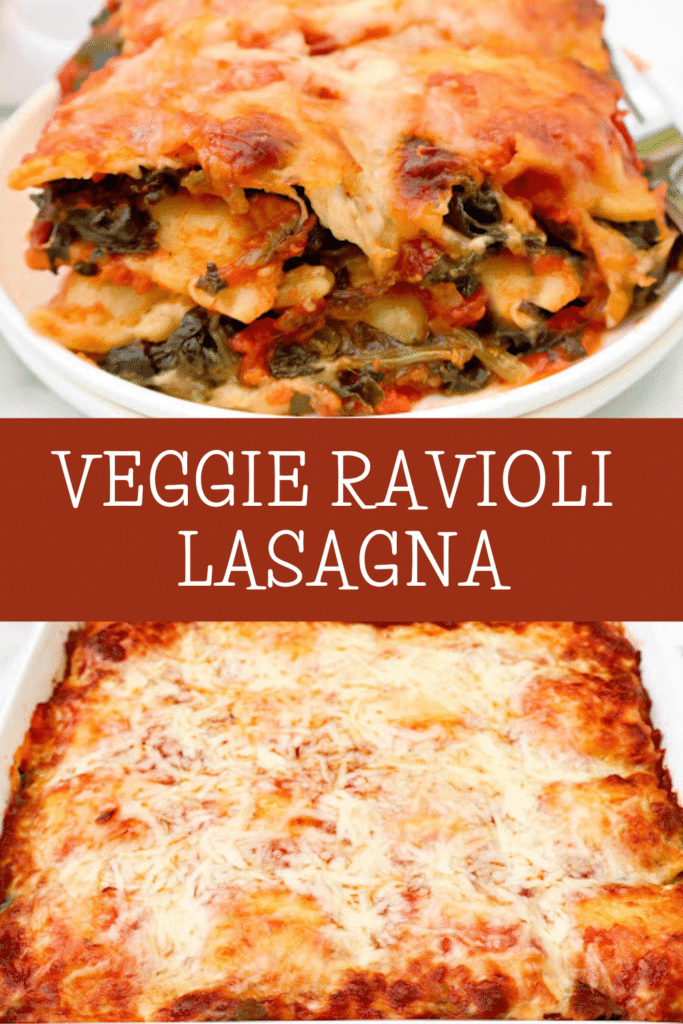 Ravioli Lasagna ~ Layers of ravioli replace traditional lasagna noodles in this easy comfort food dinner.