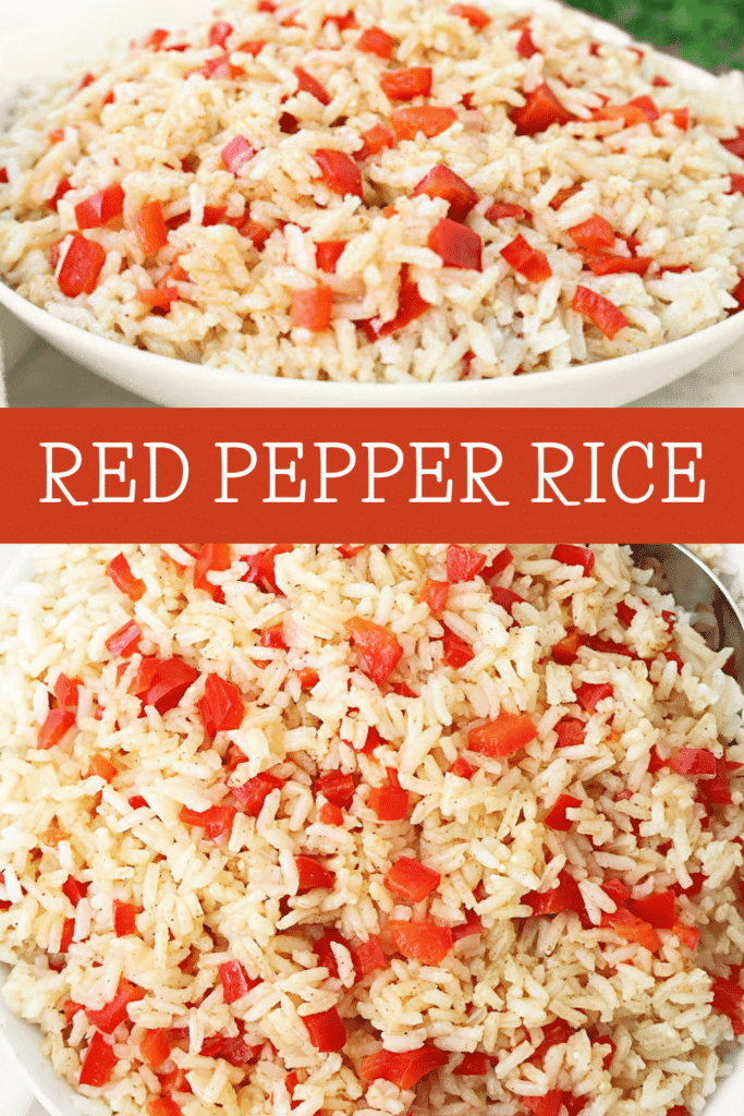 Red Pepper Rice ~ Simple rice dish that combines the natural sweetness of fresh bell peppers with warm, earthy spices.