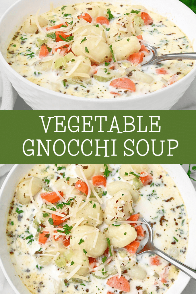 Gnocchi Vegetable Soup ~ Quick and Italian soup with tender gnocchi and fresh veggies. Serve with crusty bread and a simple green salad.