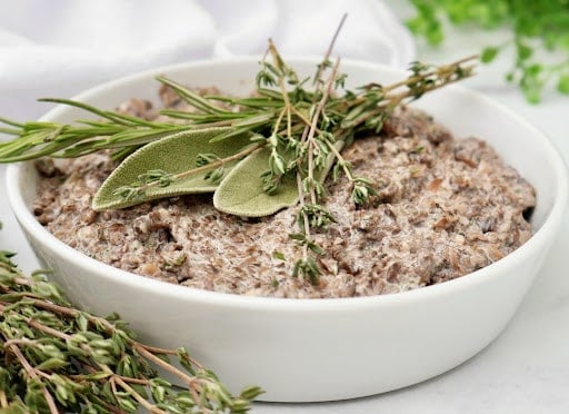 Savory Herb Mushroom Dip ~ Earthy and rustic dip with sautéed mushrooms and a blend of fresh aromatic herbs. Serve warm or chilled.