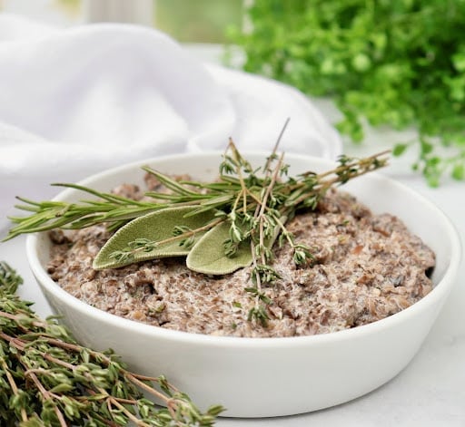 Savory Herb Mushroom Dip ~ Earthy and rustic dip with sautéed mushrooms and a blend of fresh aromatic herbs. Serve warm or chilled.