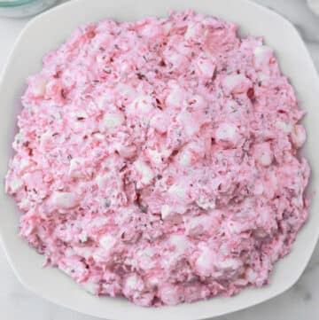 Cranberry Fluff ~ A fluffy blend of tart cranberries, sweet marshmallows, and pineapple that sneaks onto the table as “salad.”