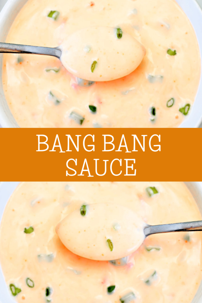 Easy homemade Bang Bang Sauce in a bowl, perfect for dipping and drizzling!