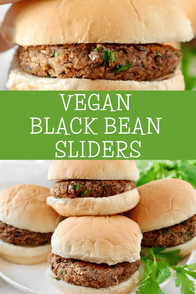 Black Bean Sliders ~ Made with fresh ingredients and pantry staples, these plant-based mini burgers come together in under 30 minutes!