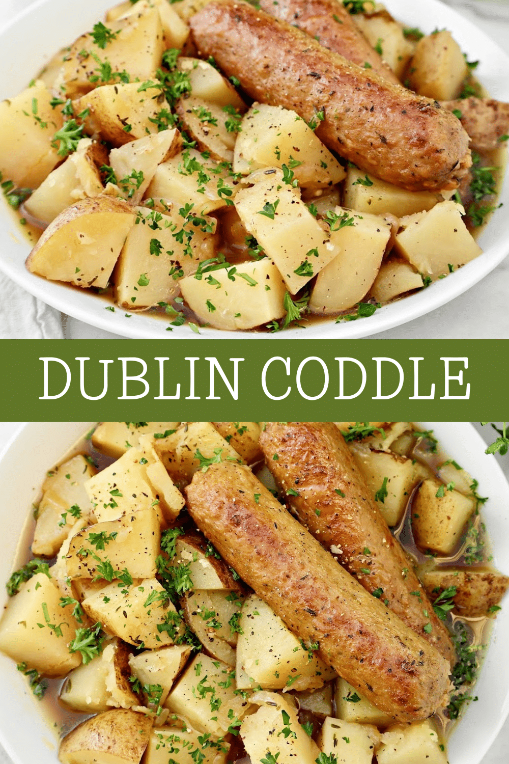 Dublin Coddle is a hearty Irish stew made with plant-based sausages, potatoes, and a rich, savory Guinness broth. A simple stovetop recipe that’s perfect for a cozy dinner or St. Patrick’s Day celebration! Serve with crusty bread to soak up every flavorful bite. 🍀 #IrishFood #VeganStew #StPatricksDay #EasyDinner #PlantBased via @thiswifecooks