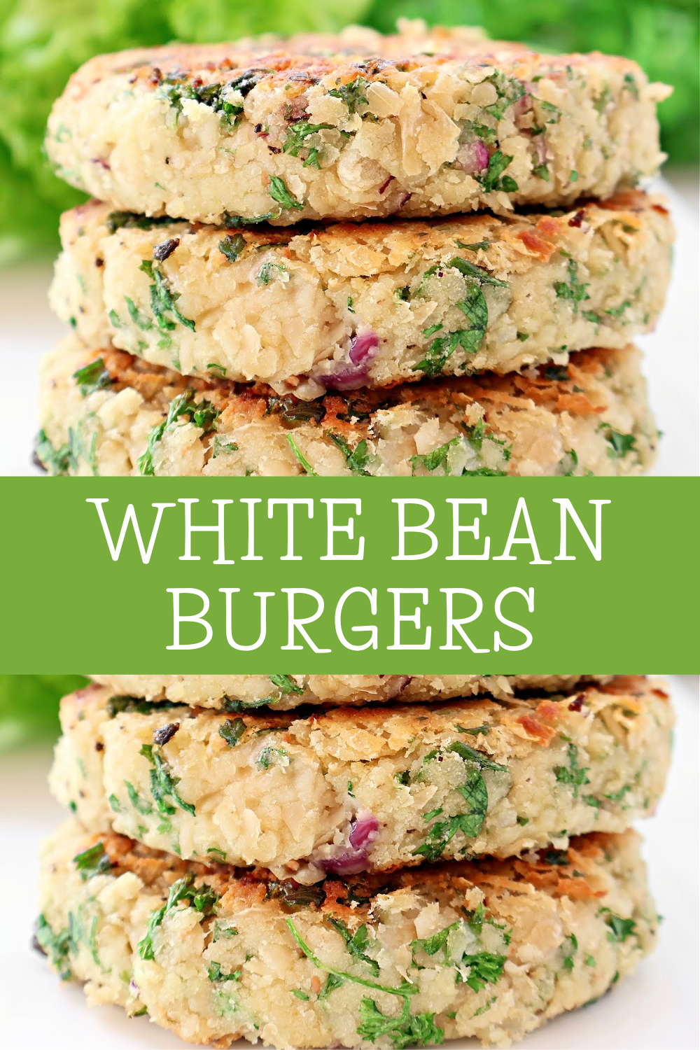 White bean burgers made with cannellini beans, fresh herbs, and seasoned breadcrumbs. Pan-fried until crisp and golden, with a soft center and lots of flavor in every bite. Vegetarian or Vegan. via @thiswifecooks